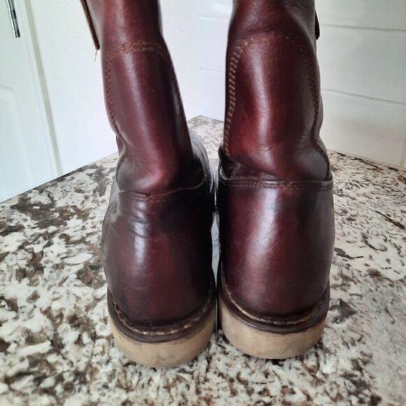 RHINO REDDISH BROWN Men's LEATHER Work boots SIZE 7 - Picture 4 of 15
